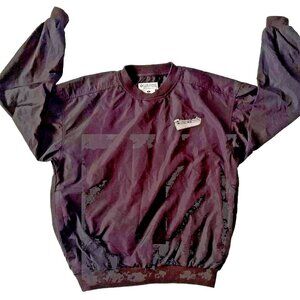 Columbia Sportswear Mens Black Nylon Windbreaker Pullover Jacket Small S Diamond